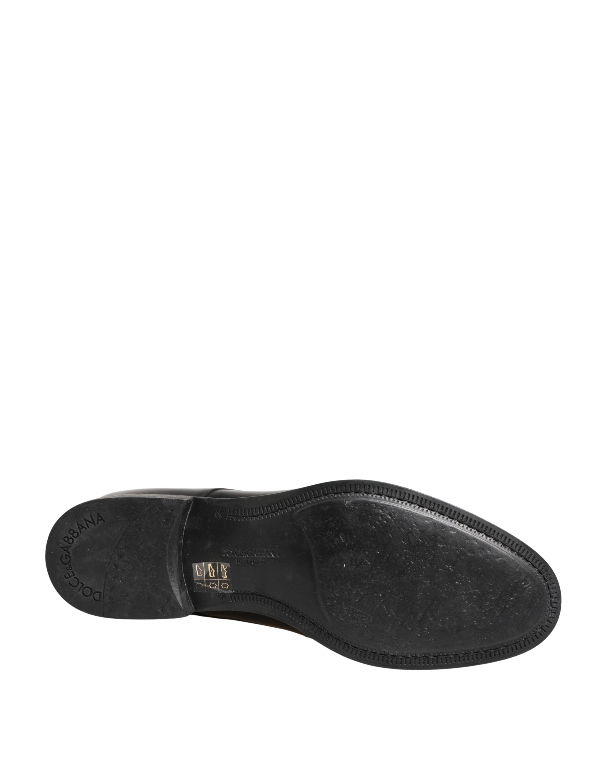 Dolce & Gabbana Black Calfskin Leather Derby Men Dress Shoes Dolce & Gabbana