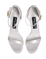 White Platform Ankle Strap Sandals Shoes