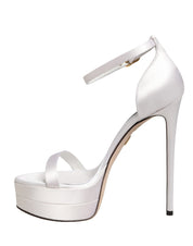 White Platform Ankle Strap Sandals Shoes