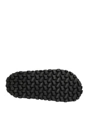 Black Ruching Detail Flats Men Sandals Shoes