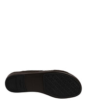 Brown Leather Cutout DG Logo Sandals Shoes