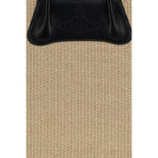 Beige Raffia Shoulder Bag