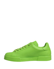 Green Leather Portofino Low Top Sneakers Shoes