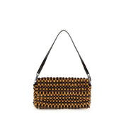 Brown Wood Shoulder Bag