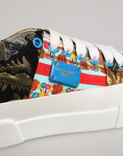 Multicolor Patchwork Low Top Sneakers Shoes