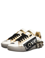Multicolor Crystal StuddedLOVE Sneakers Shoes