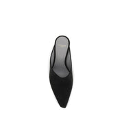 Balenciaga Black Suede Leather Mules