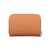 Brown Polyurethane Women's Wallet