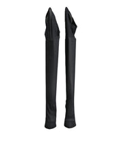 Dolce & Gabbana Black Stretch Socks Knee High Boots Shoes