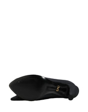 Dolce & Gabbana Black Stretch Socks Knee High Boots Shoes