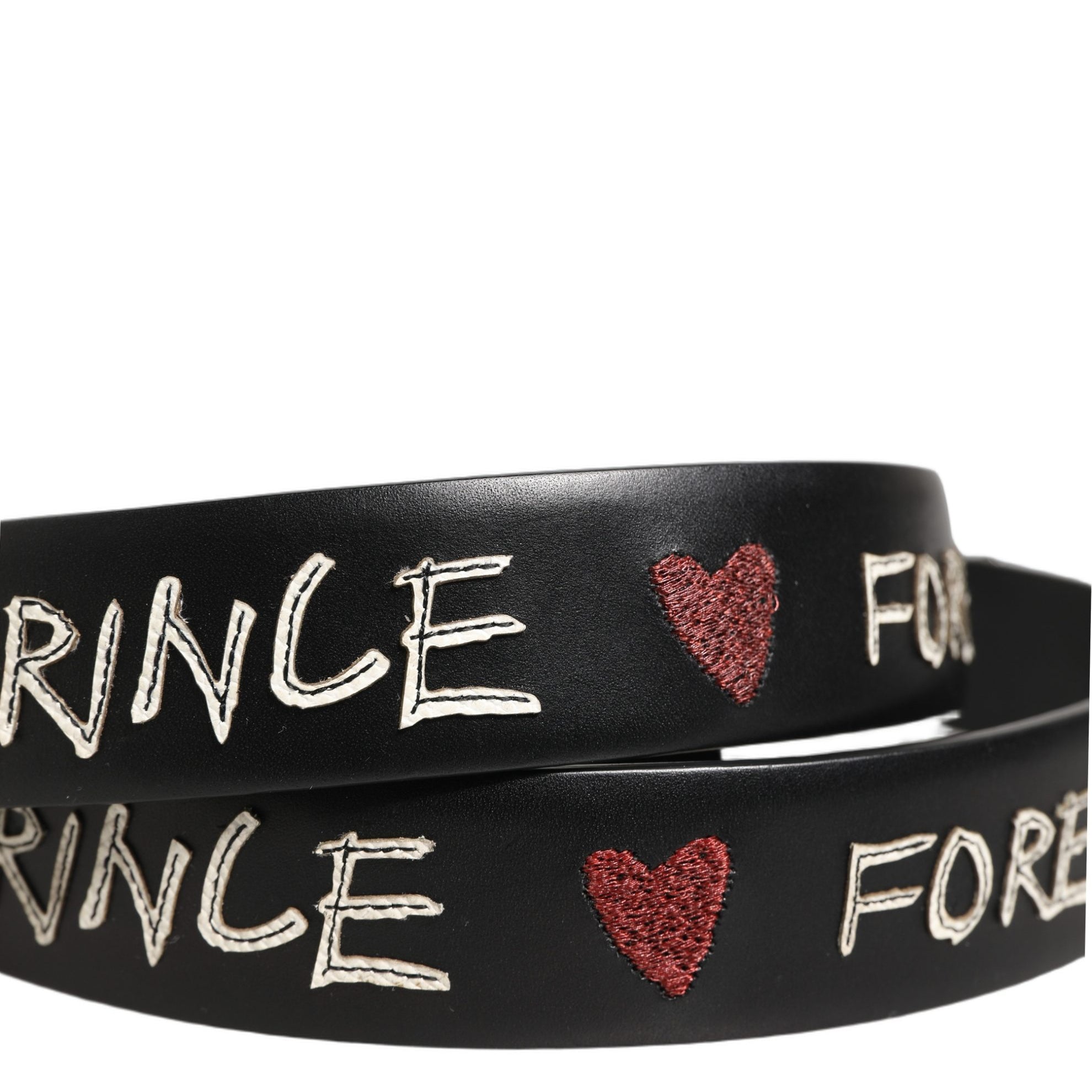 Dolce & Gabbana Black Leather Prince Crown Logo Buckle Belt Dolce & Gabbana