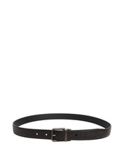 Brown Calf Leather Vintage Style Silver Buckle Belt