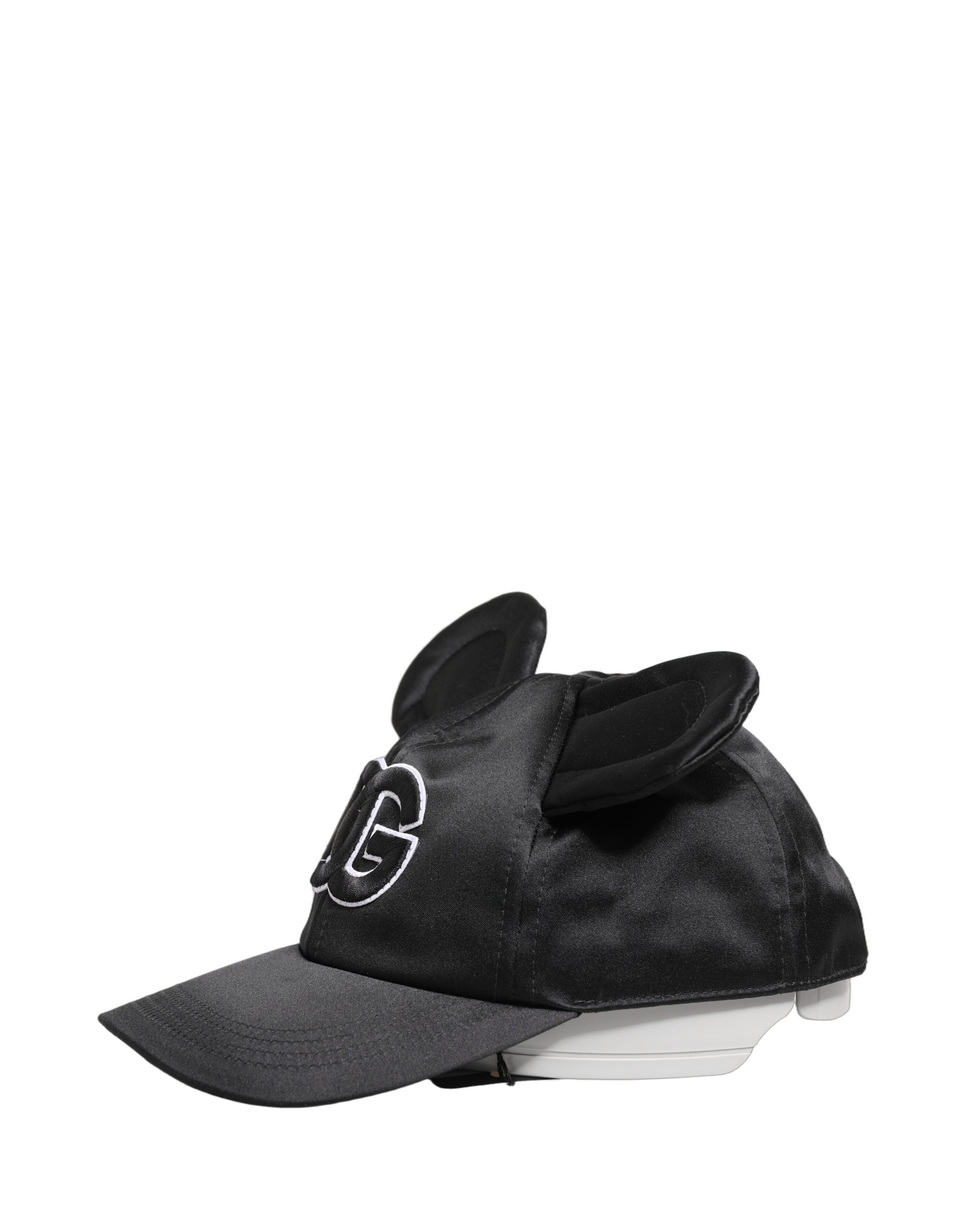Dolce & Gabbana Men Black Velvet Animal Ears Baseball Cap Hat Dolce & Gabbana