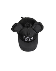 Dolce & Gabbana Men Black Velvet Animal Ears Baseball Cap Hat