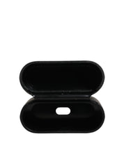 Case Black PVC Embossed Logo Flip Holder Women Airpods