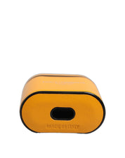 Case Yellow Calf Leather Logo Flip Holder Strap Airpods
