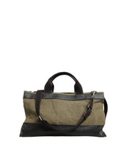 Military Green Two Tone Tote Duffel Shoulder Borse Bag
