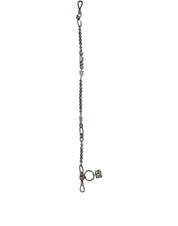 Silver Tone Chain Signature DG Logo Pendant Necklace