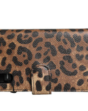Flip Cover Brown Leopard Crystal iPhone X - XS Case