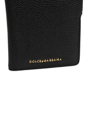 Dolce & Gabbana Case Flip Cover Black Calf Leather iPhone11 PRO Phone Dolce & Gabbana