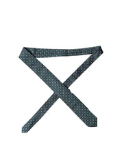 Dark Green Patterned Silk Adjustable Men Necktie Tie