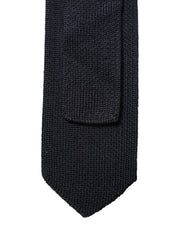 Dark Blue Solid 100% Silk Adjustable Men Necktie Tie
