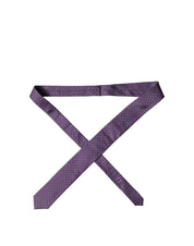 Purple Patterned 100% Silk Adjustable Men Necktie Tie