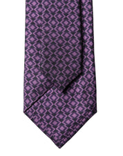 Purple Patterned 100% Silk Adjustable Men Necktie Tie