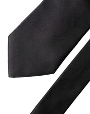 Brown Logo Embroidery Silk Adjustable Men Necktie Tie