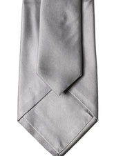 Gray Satin 100% Silk Adjustable Men Tied Necktie Tie