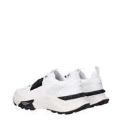 White Fabric Athletic Sneakers