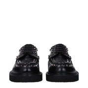 Valentino Garavani Black Leather Oxfords And Derbies