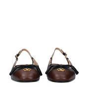 Valentino Garavani Black Leather Ballet Flats