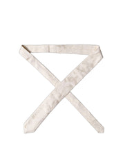 Off White Floral Silk Adjustable Men Tied Necktie Tie