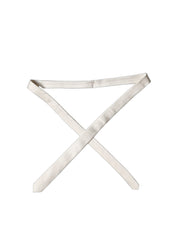 Off White Satin 100% Silk Adjustable Men Tied Necktie Tie