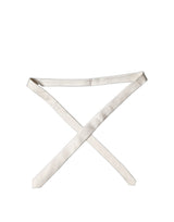 Off White Satin 100% Silk Adjustable Men Tied Necktie Tie