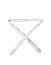 Off White Solid 100% Silk Adjustable Men Tied Necktie Tie