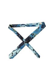 Multicolor Abstract Silk Adjustable Men Tied Necktie Tie