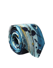 Multicolor Abstract Silk Adjustable Men Tied Necktie Tie