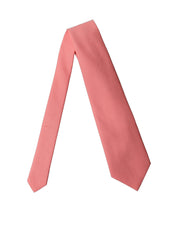 Coral Pink Polyester Adjustable Women Tied Necktie Tie