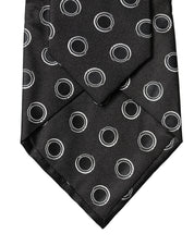 Black White Polka Dot Silk Adjustable Women Necktie Tie