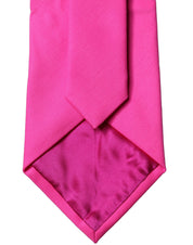 Neon Pink Solid Satin Silk Adjustable Women Necktie Tie