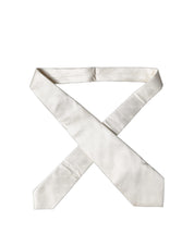 Off White Geometric Silk Adjustable Women Necktie Tie