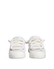 White Calfskin Leather Low Top Sneakers Shoes
