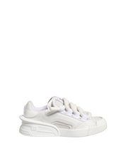 White Calfskin Leather Low Top Sneakers Shoes