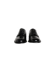 Dolce & Gabbana Black Calfskin Leather Derby Men Dress Shoes Dolce & Gabbana