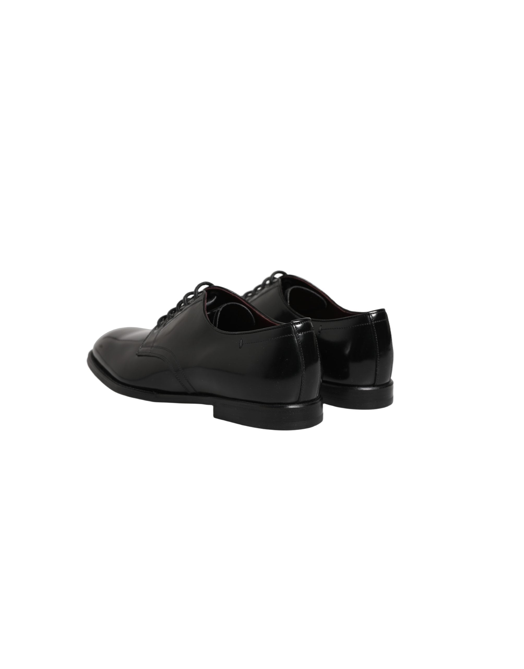 Dolce & Gabbana Black Calfskin Leather Derby Men Dress Shoes Dolce & Gabbana