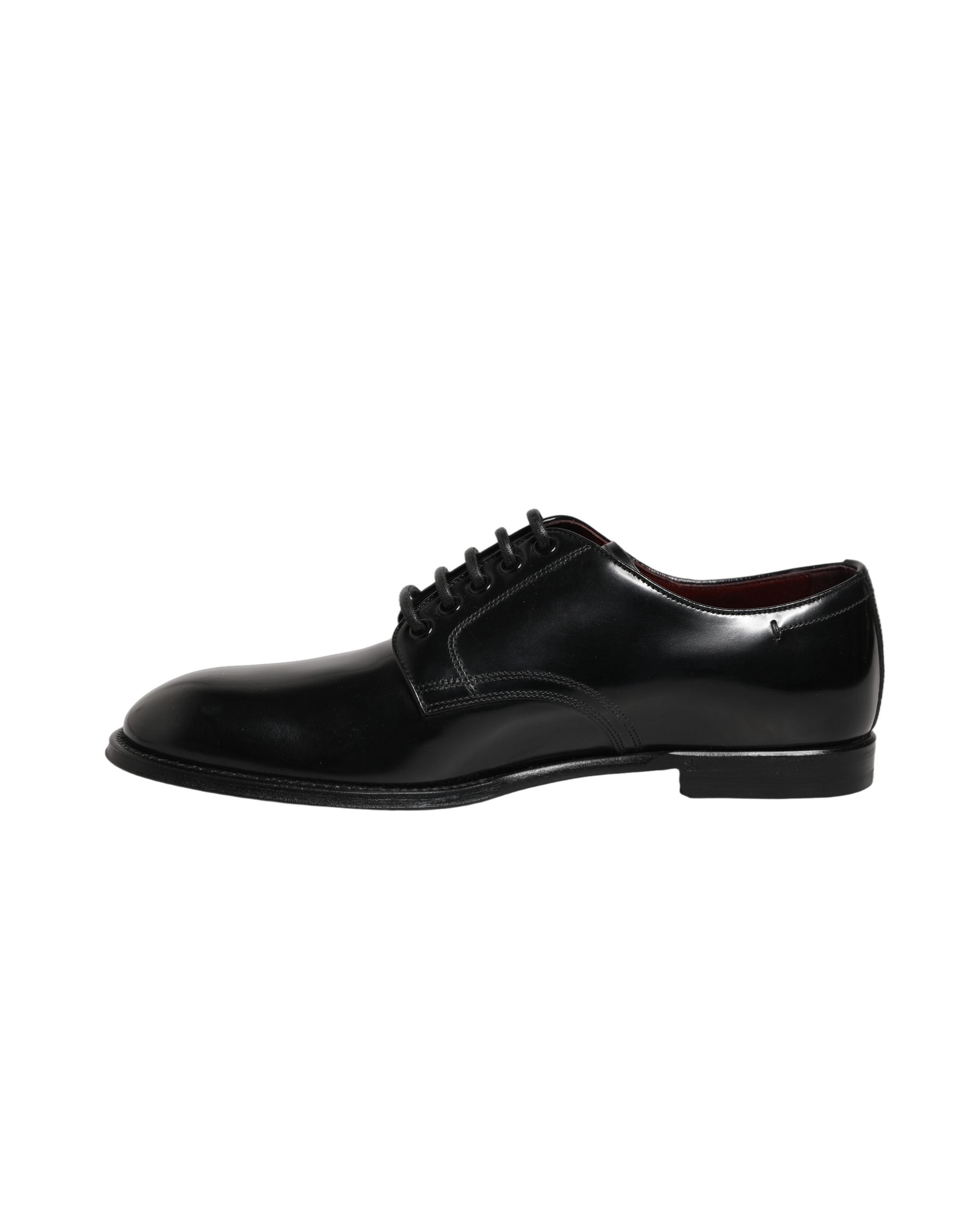 Dolce & Gabbana Black Calfskin Leather Derby Men Dress Shoes Dolce & Gabbana