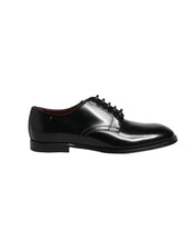 Dolce & Gabbana Black Calfskin Leather Derby Men Dress Shoes Dolce & Gabbana