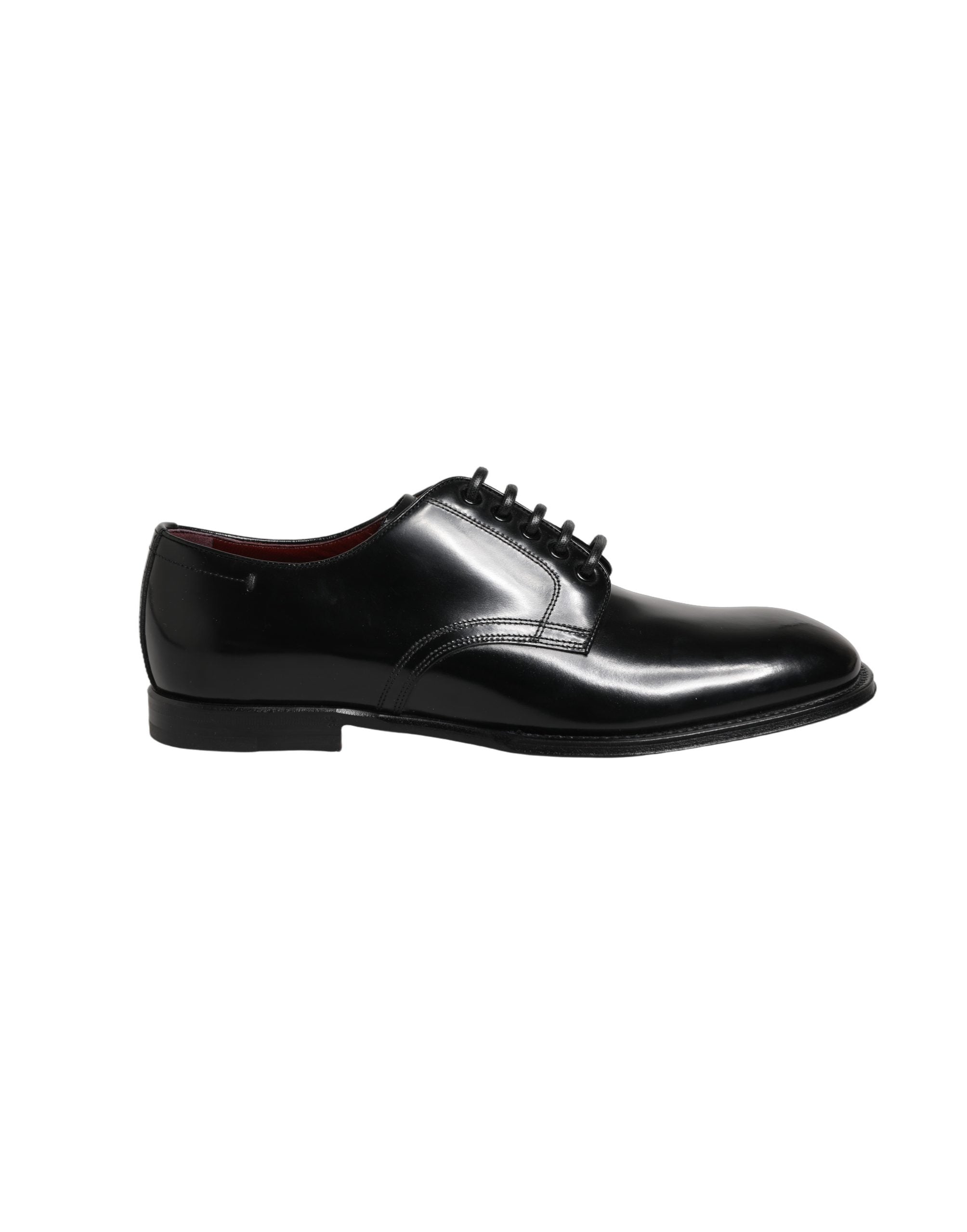 Dolce & Gabbana Black Calfskin Leather Derby Men Dress Shoes Dolce & Gabbana